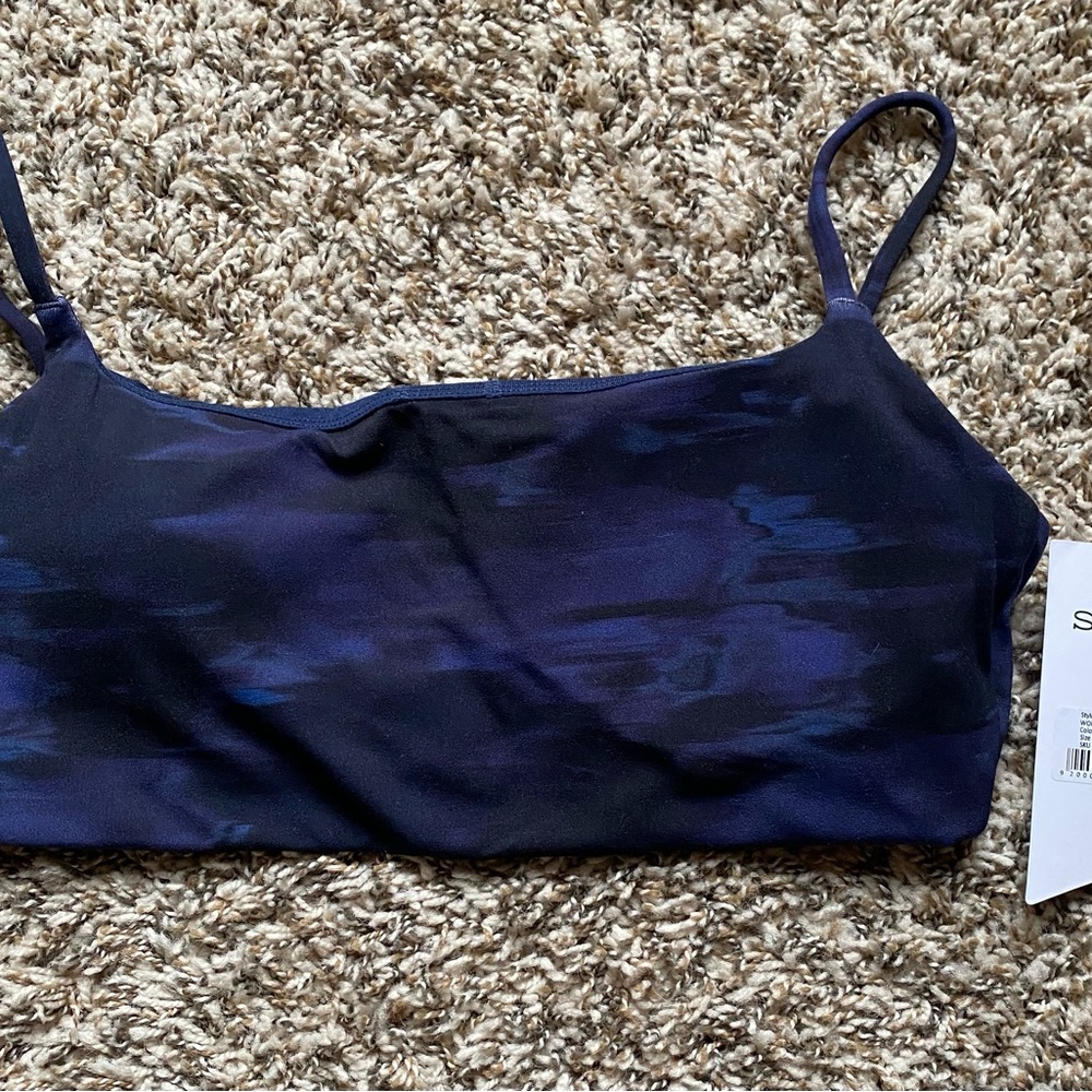 Stori Wonder Light Support Bra Color Blur Midnight Multi Size 8 NWT